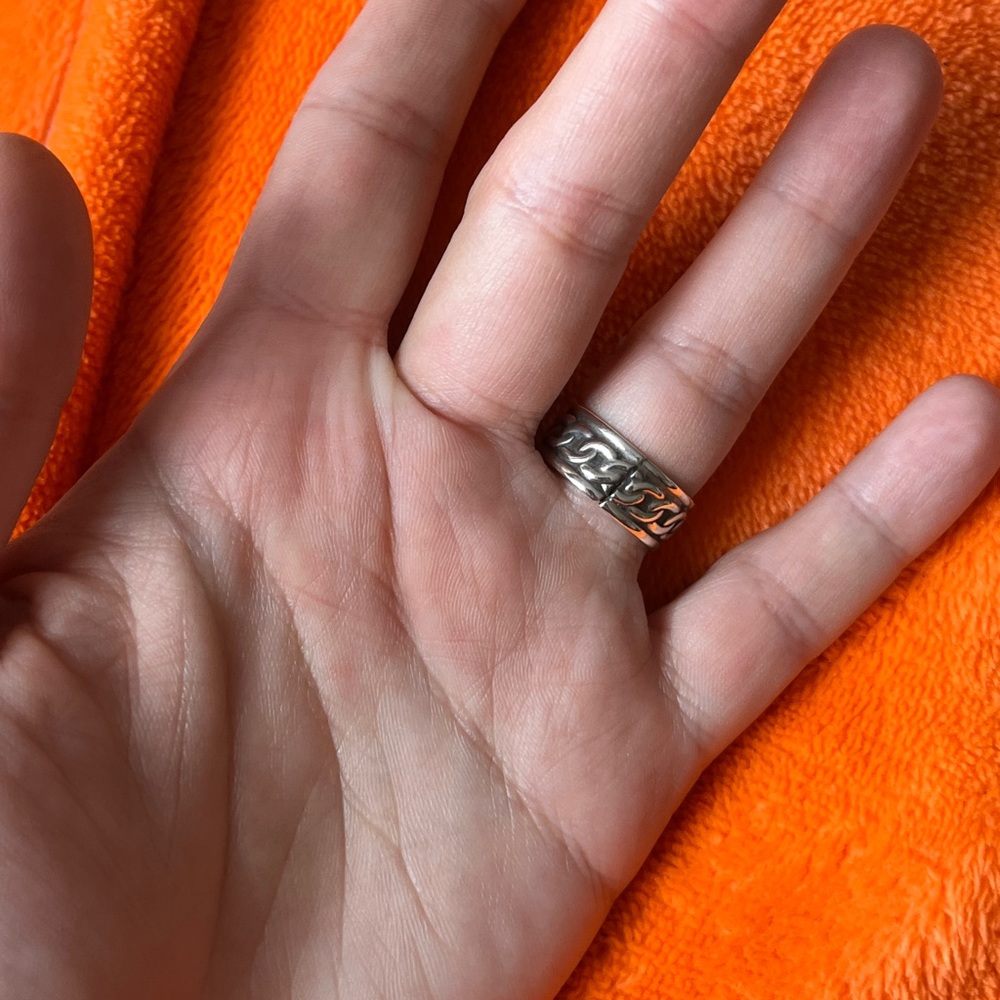 Silver Chain Link Ring - image 4